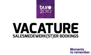 Vacature Bookings BURO2010